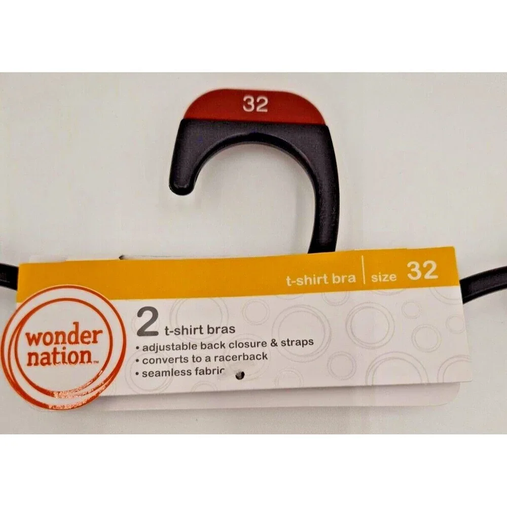 NWT Wonder Nation Girls Bra 2-Pack Size 32 (Size 7/8)